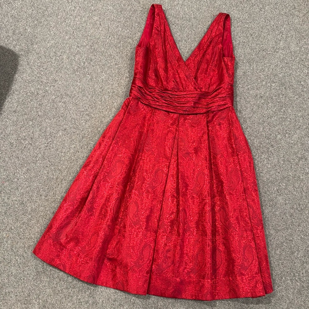 Theia red sparkly dask cocktail dress